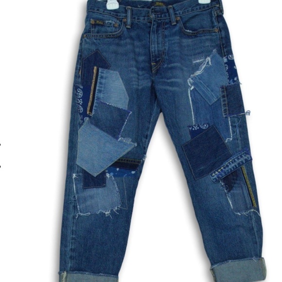 Polo Ralph Lauren Avery Boyfriend Blue
Patchwork Distressed Jeans Women's sz 26 - Picture 8 of 12